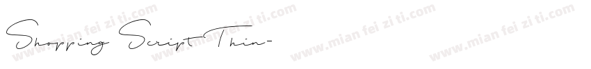 Shopping Script Thin字体转换